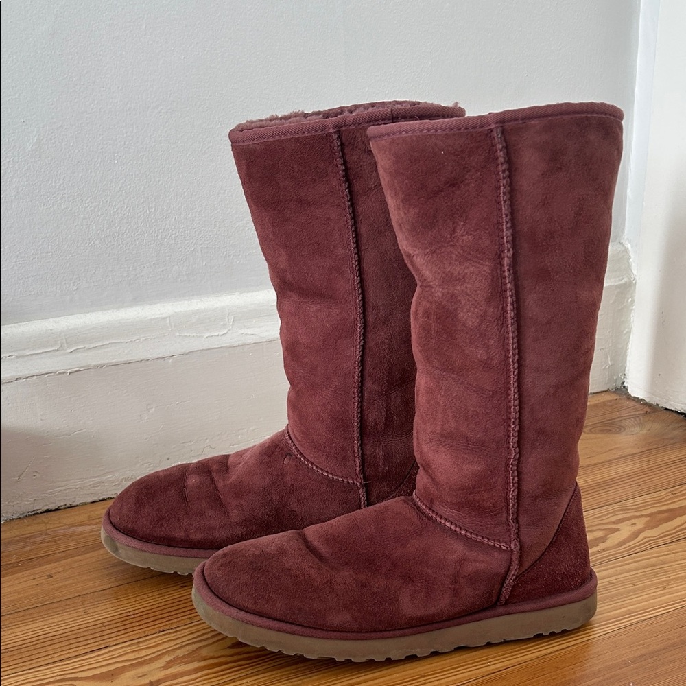 UGG Women's Winter Boots in Rich Burgundy - Picture 4 of 11